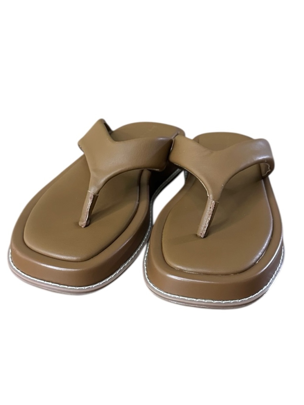London Rag Brown Platform Thong Sandals